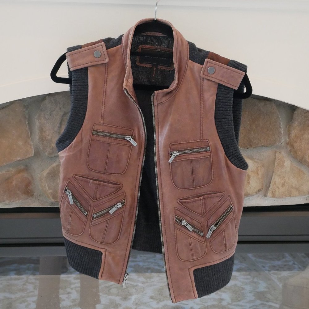 Leather + Knit Vest